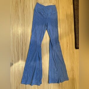 Women’s Aerie Crossover Blue Flared Pants